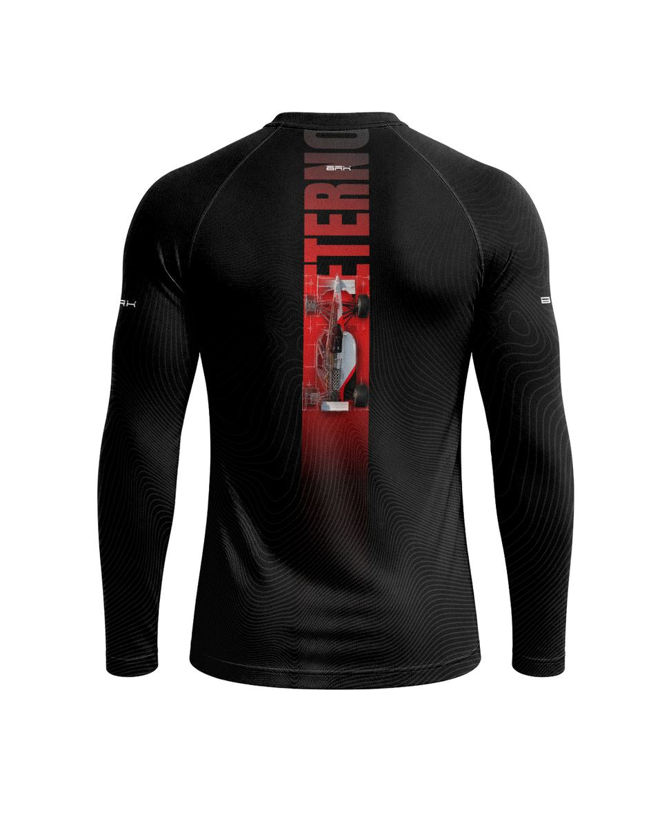 Camisa Segunda Pele Brk Fórmula 1 Mclaren Senna Eterno Preto com UV50+