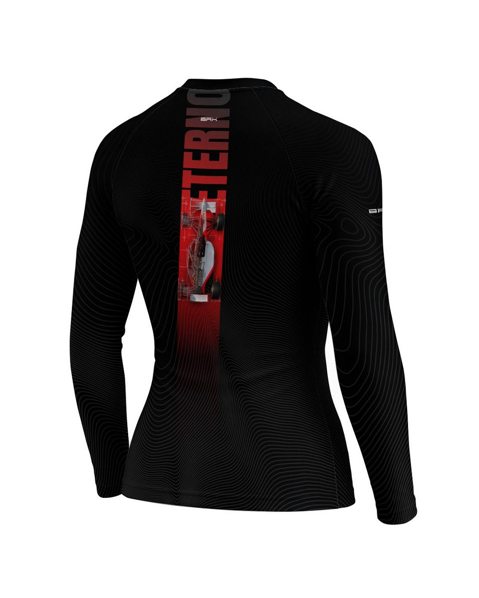Camisa Segunda Pele Feminina Brk Fórmula 1 Mclaren Senna Eterno Preto com UV50+