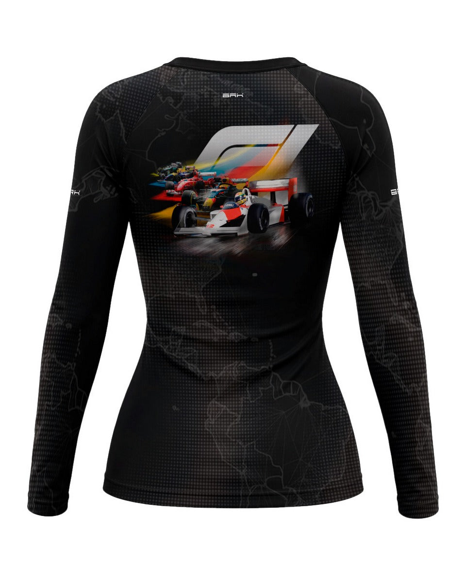 Camisa Segunda Pele Feminina Brk Fórmula 1 Lendas de Todas as Eras com UV50+