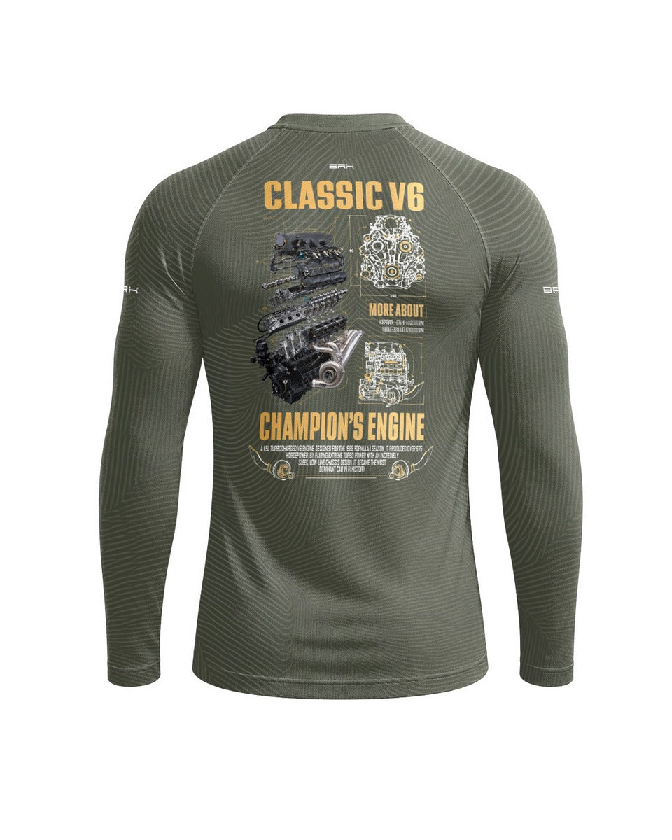 Camisa Segunda Pele Brk Fórmula 1 Motor V6 com UV50+