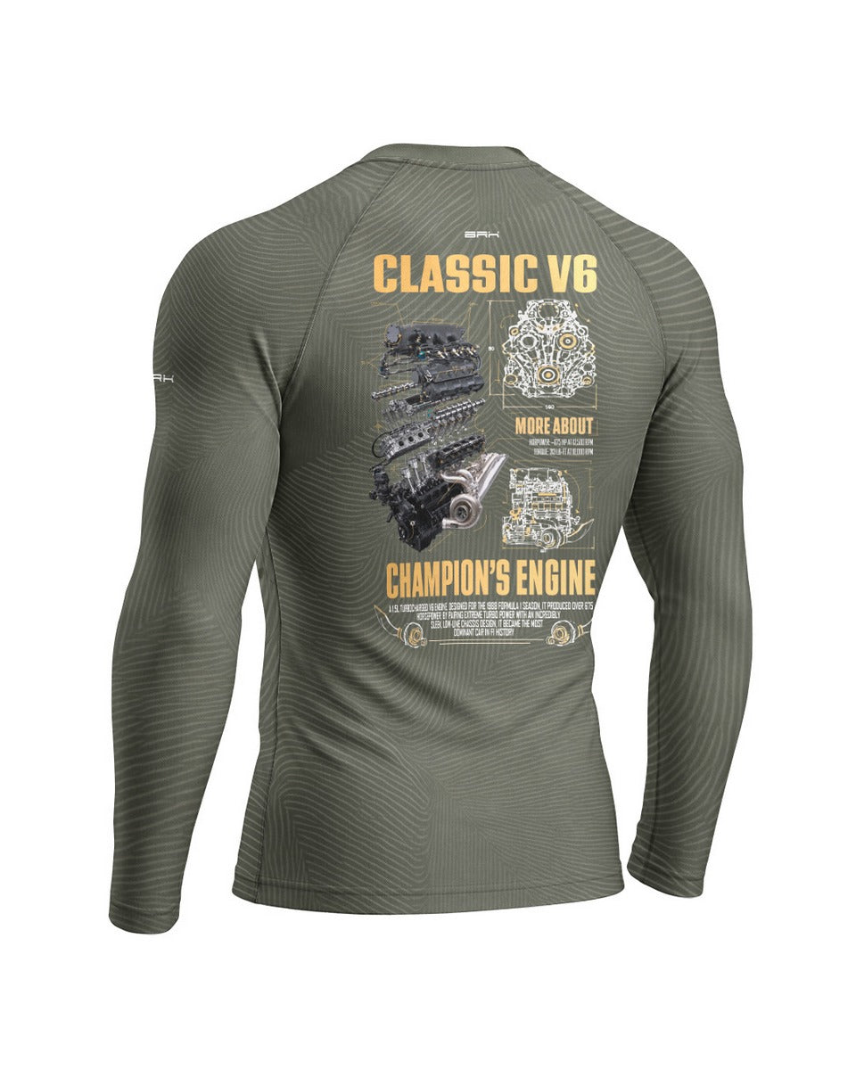 Camisa Segunda Pele Brk Fórmula 1 Motor V6 com UV50+