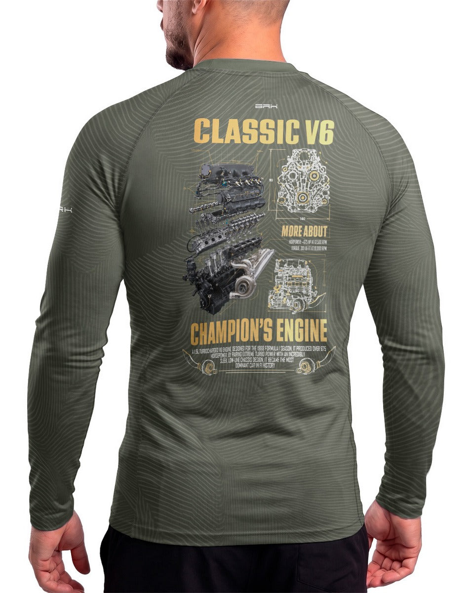 Camisa Segunda Pele Brk Fórmula 1 Motor V6 com UV50+