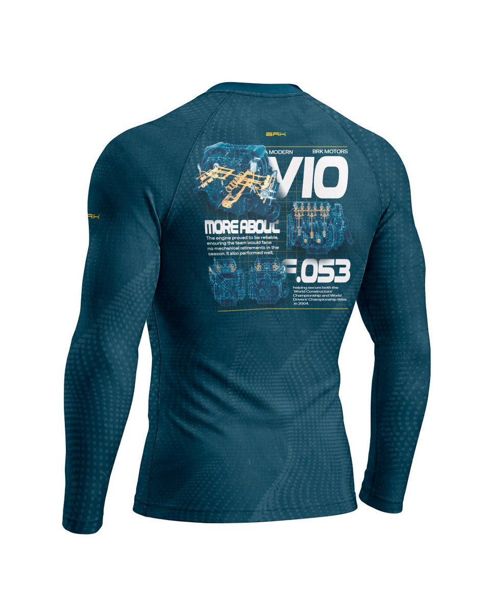 Camisa Segunda Pele Brk Fórmula 1 Motor Ferrari 53 V10 com UV50+