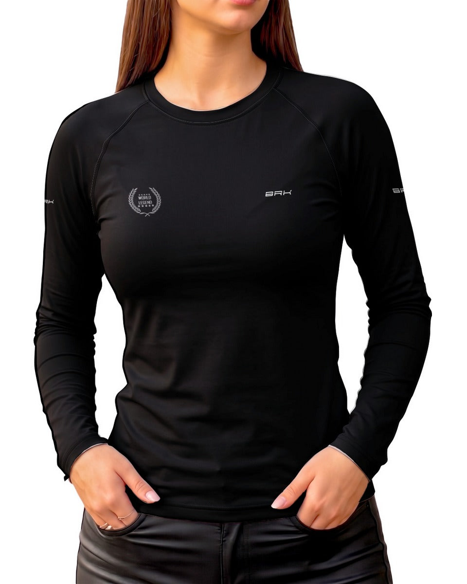Camisa Segunda Pele Feminina Brk Fórmula 1 Lotus 97 Senna a Lenda com UV50+