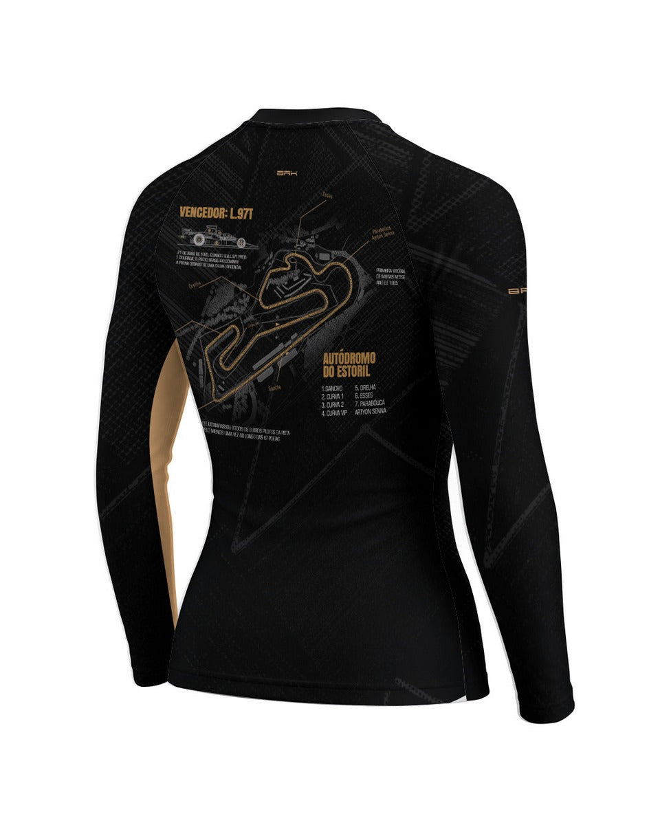Camisa Segunda Pele Feminina Brk Fórmula 1 Autódromo do Estoril Lotus 97 com UV50+
