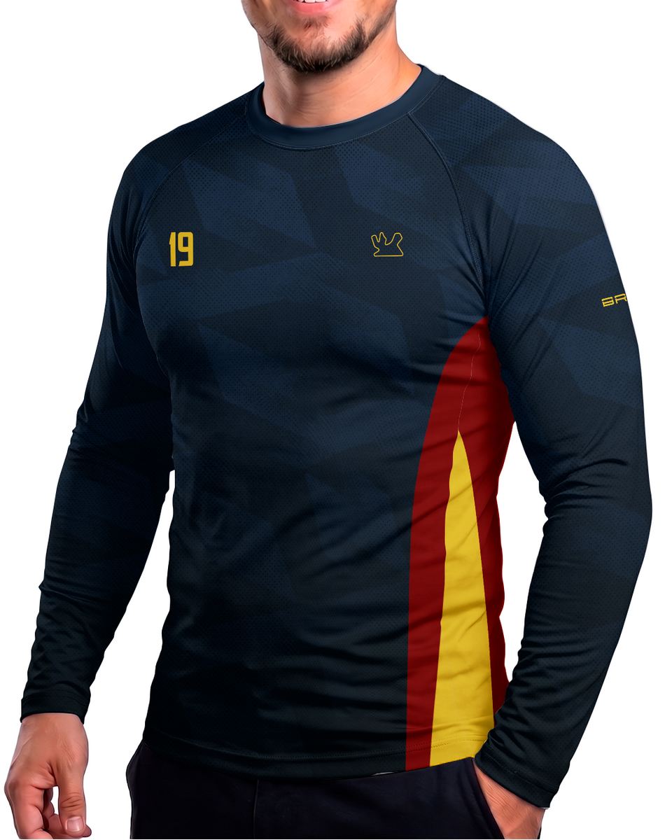 Camisa Segunda Pele Brk Fórmula 1 Circuito de Losail Red Bull RB19 Azul Escuro com UV50+
