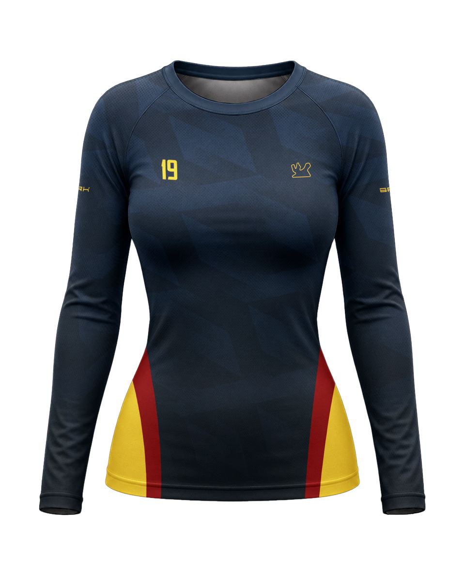 Camisa Segunda Pele Feminina Brk Fórmula 1 Circuito de Losail Red Bull RB19 Azul Escuro com UV50+