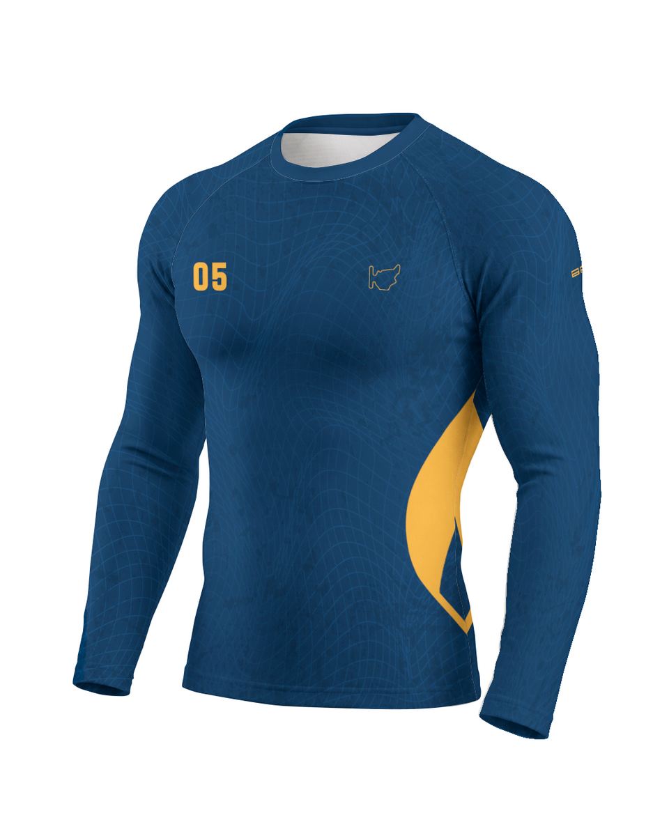 Camisa Segunda Pele Brk Fórmula 1 Circuito de Hungaroring Willians FW14B Azul e Amarelo com UV50+