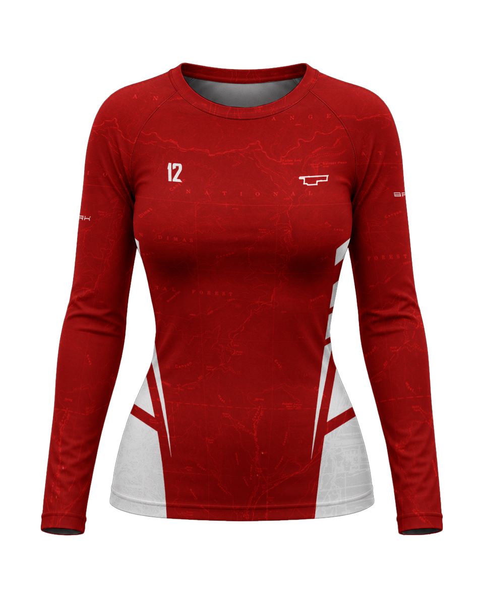 Camisa Segunda Pele Feminina Brk Fórmula 1 Mclaren Vermelha com UV50+