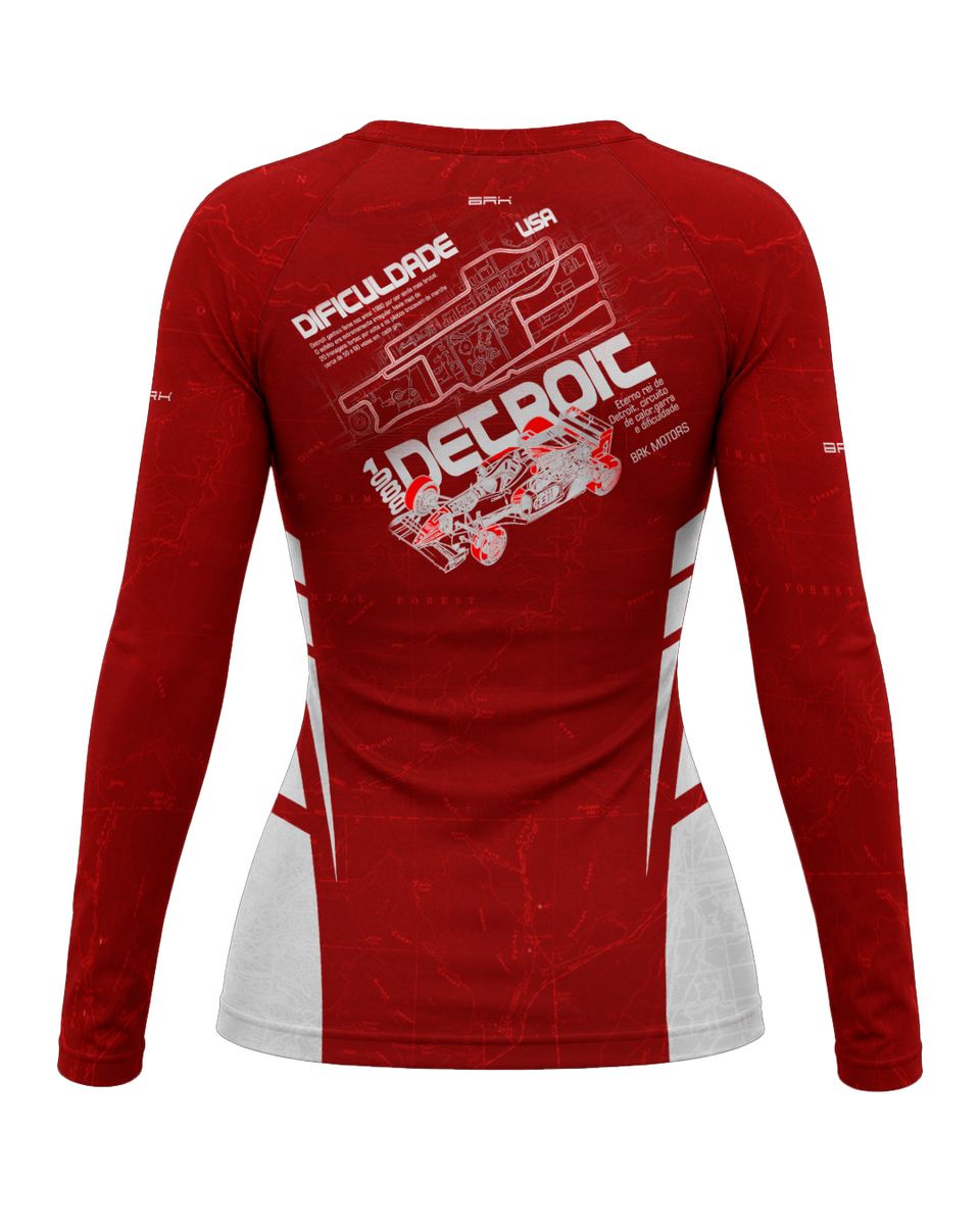 Camisa Segunda Pele Feminina Brk Fórmula 1 Mclaren Vermelha com UV50+