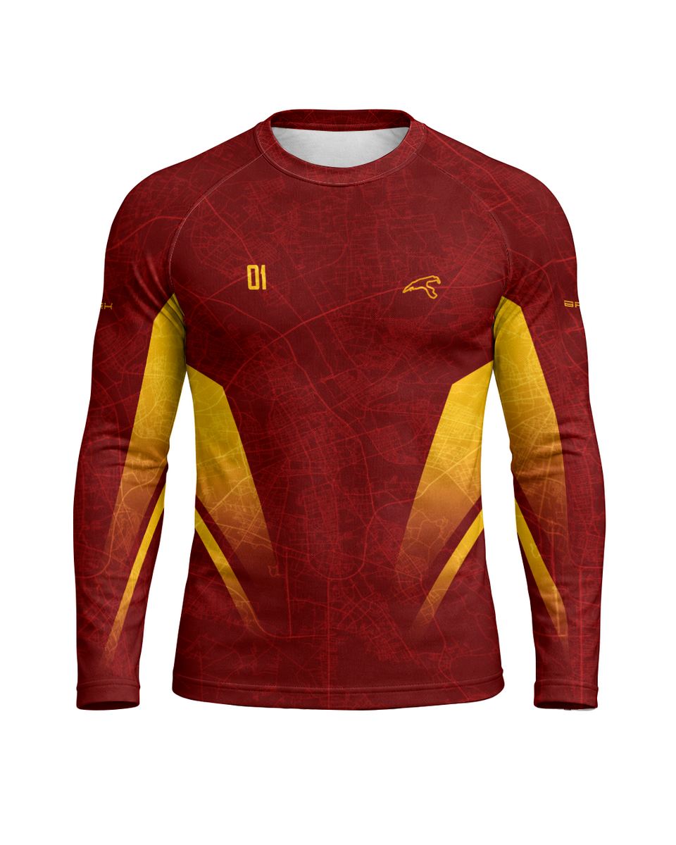 Camisa Segunda Pele Brk Fórmula 1 F2002 Vermelha com UV50+