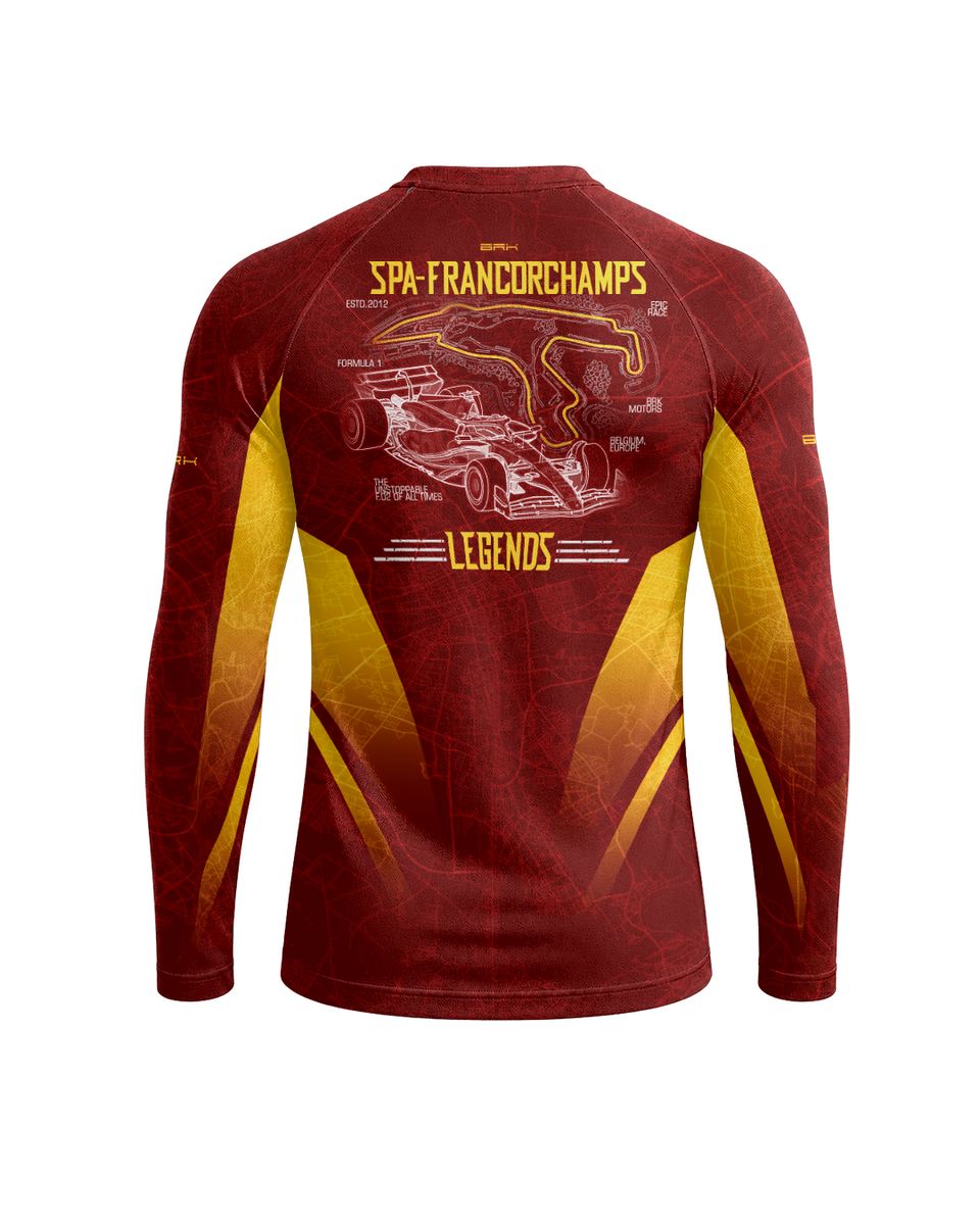 Camisa Segunda Pele Brk Fórmula 1 F2002 Vermelha com UV50+