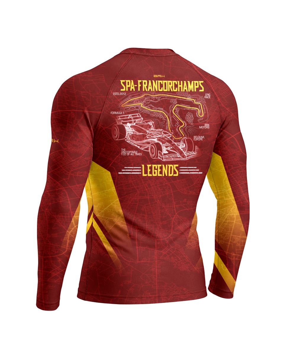Camisa Segunda Pele Brk Fórmula 1 F2002 Vermelha com UV50+