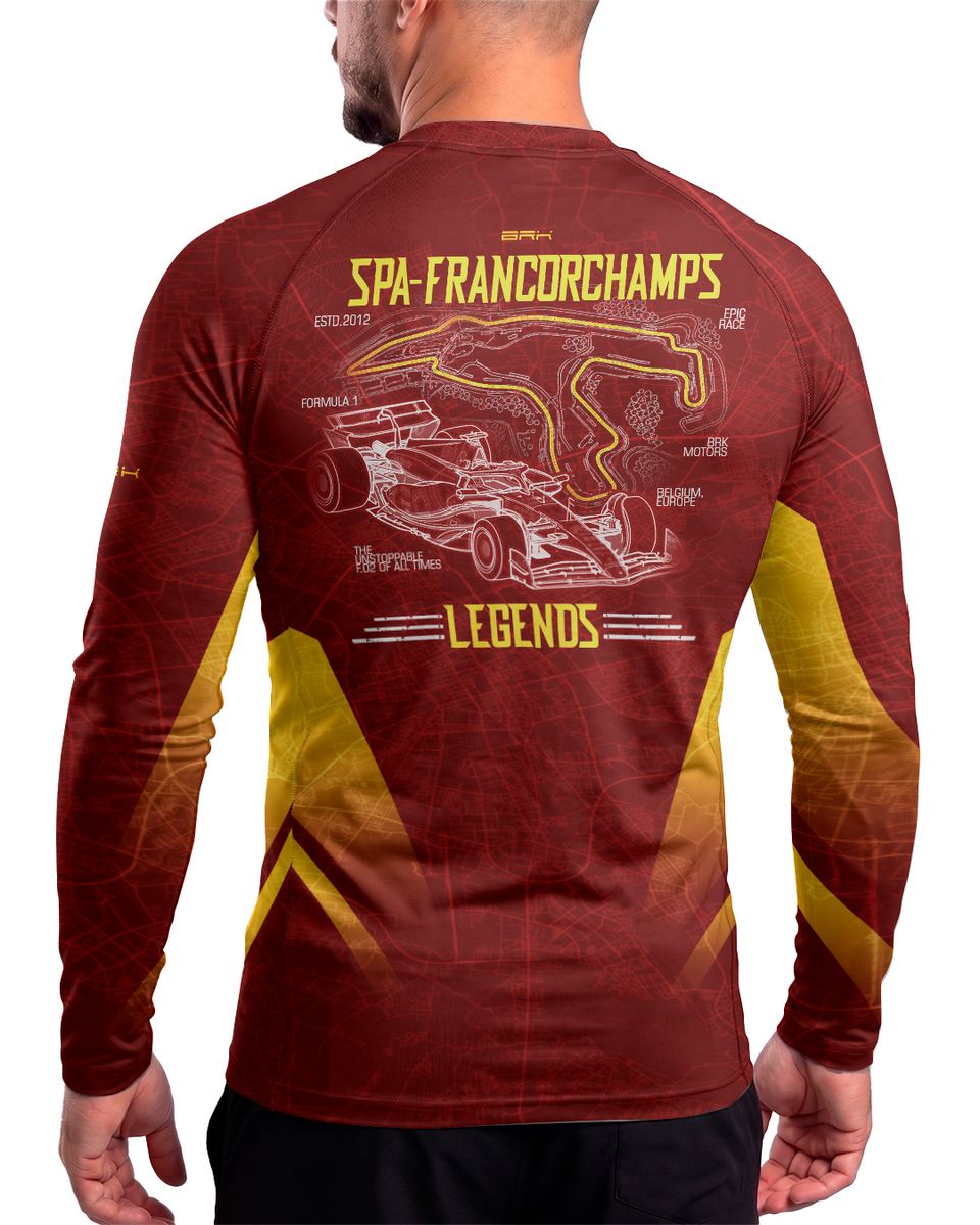 Camisa Segunda Pele Brk Fórmula 1 F2002 Vermelha com UV50+