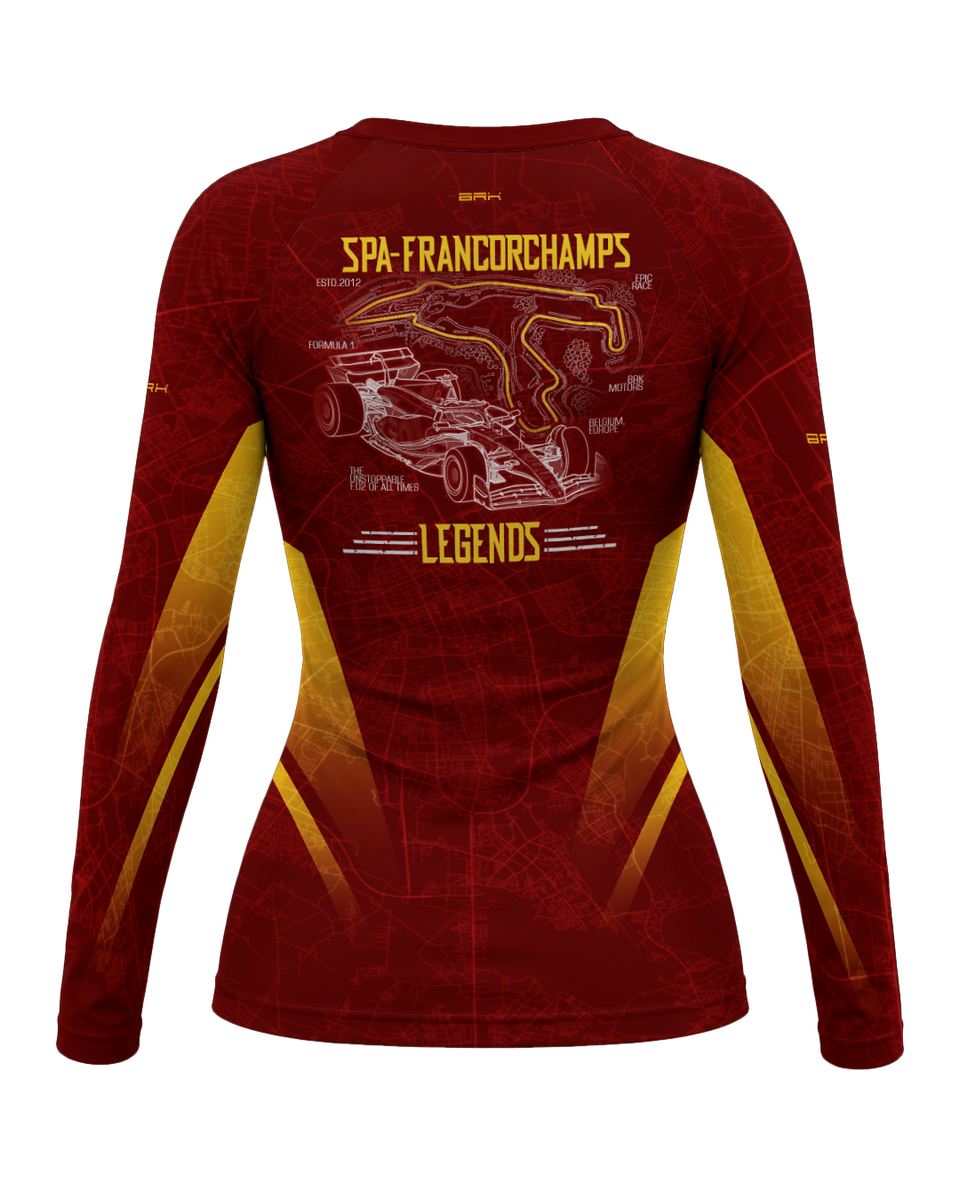 Camisa Segunda Pele Feminina Brk Fórmula 1 F2002 Vermelha com UV50+