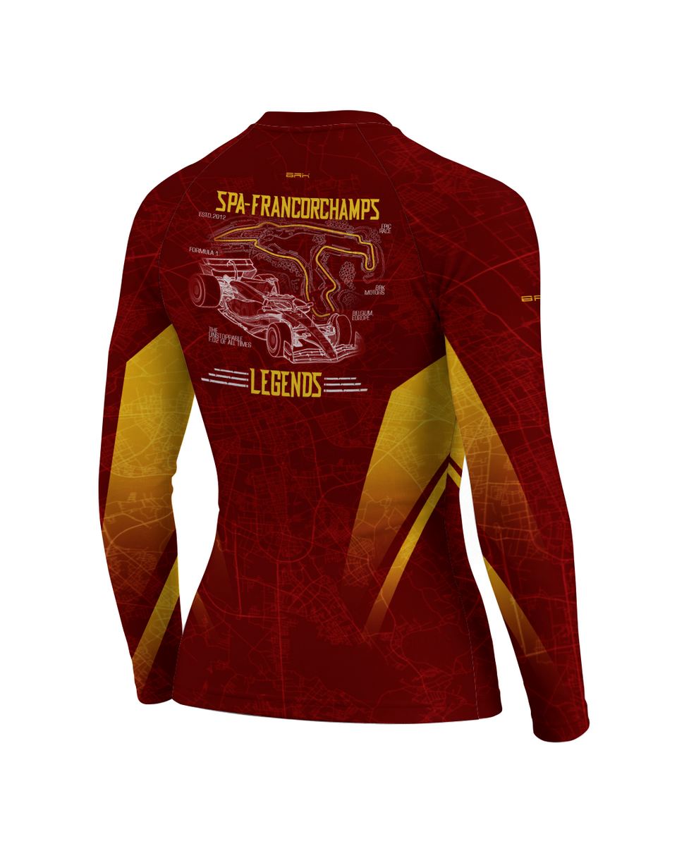 Camisa Segunda Pele Feminina Brk Fórmula 1 F2002 Vermelha com UV50+