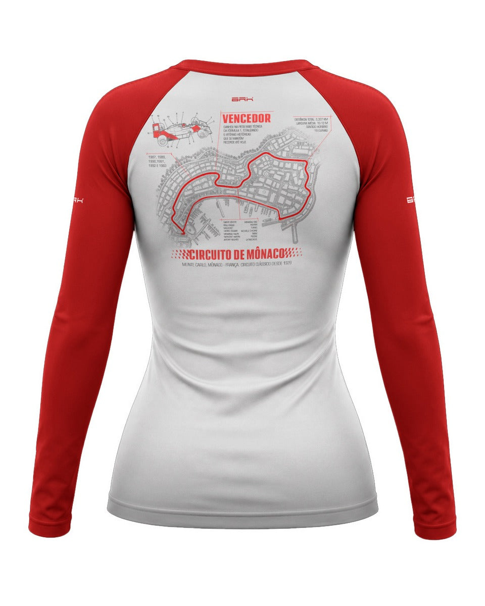 Camisa Segunda Pele Feminina Brk Fórmula 1 Circuito de Mônaco com UV50+