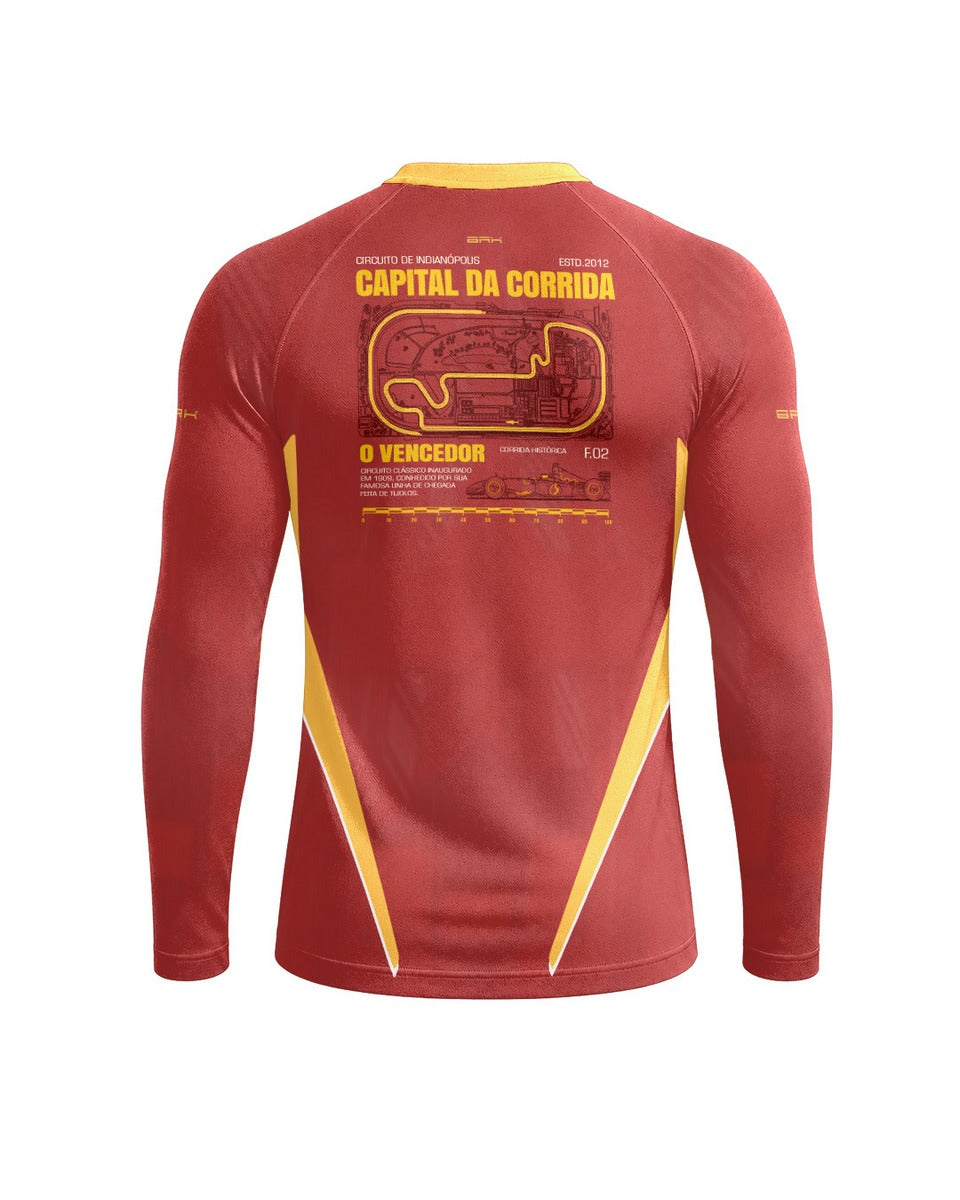 Camisa Segunda Pele Brk Fórmula 1 Indianópolis Capital da Corrida com UV50+