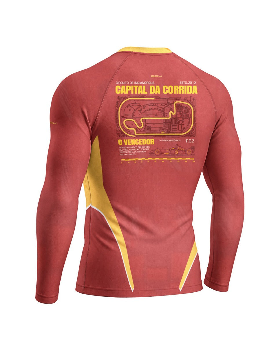 Camisa Segunda Pele Brk Fórmula 1 Indianópolis Capital da Corrida com UV50+