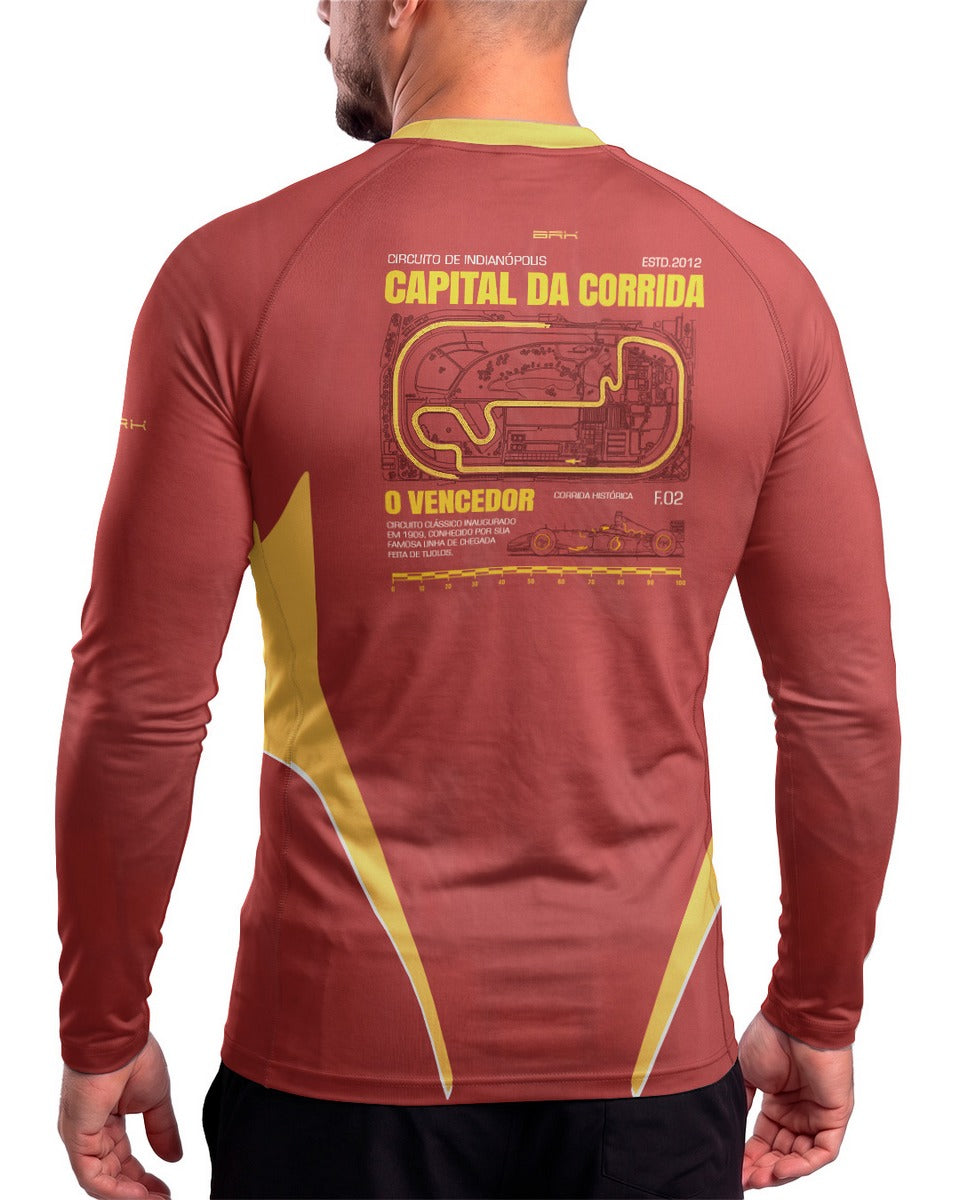 Camisa Segunda Pele Brk Fórmula 1 Indianópolis Capital da Corrida com UV50+