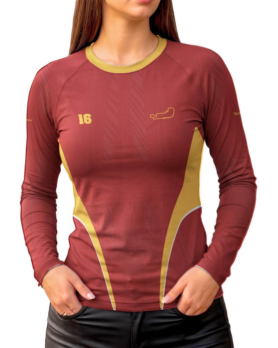 Camisa Segunda Pele Feminina Brk Fórmula 1 Indianópolis Capital da Corrida com UV50+