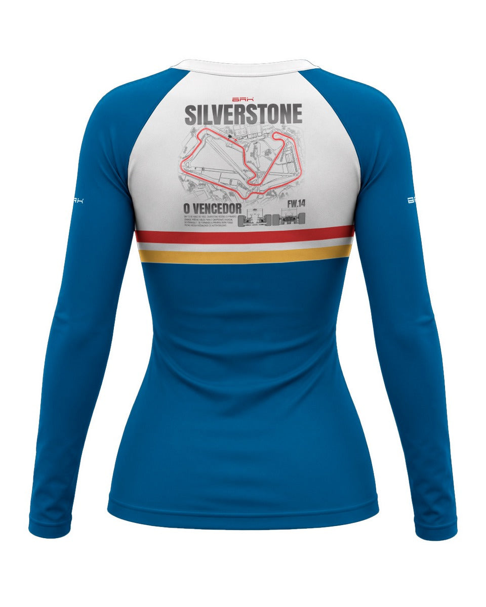 Camisa Segunda Pele Feminina Brk Fórmula 1 FW14B Silverstone com UV50+