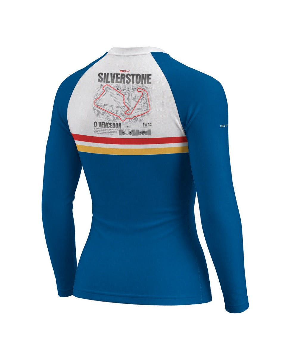 Camisa Segunda Pele Feminina Brk Fórmula 1 FW14B Silverstone com UV50+