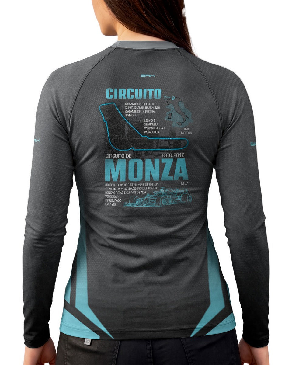 Camisa Segunda Pele Feminina Brk Fórmula 1 Mercedes W07 Monza com UV50+