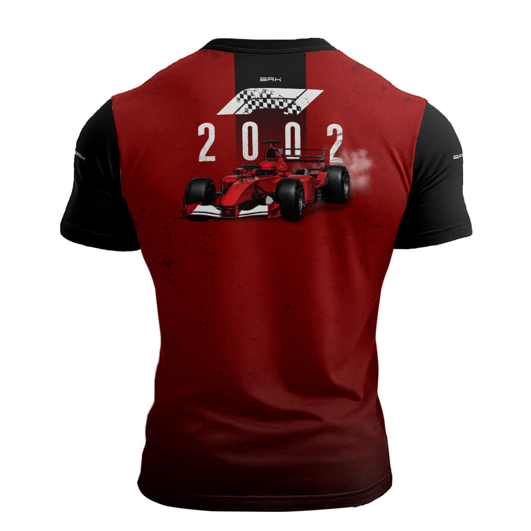 Camisa Fórmula 1 Brk 2002 Vermelho e Preto com Proteção UV50