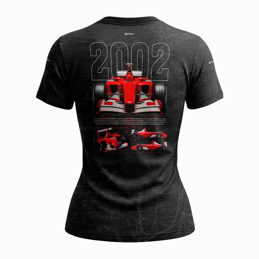 Camisa Feminina Fórmula 1 Brk Ferrari Preto  com Proteção UV50