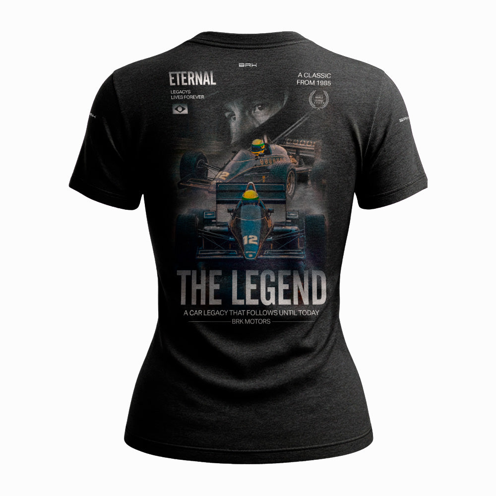 Camisa Feminina Fórmula 1 Brk Lotus 97T Senna a Lenda com Proteção UV50