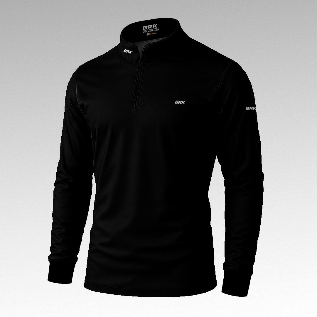 Camisa Brk Manga Longa Preta com Proteção Solar UV50+