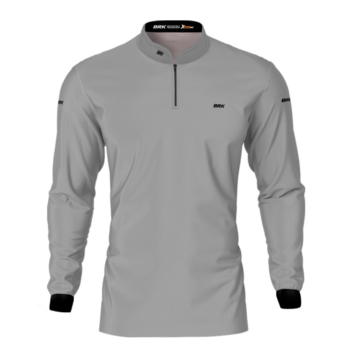 Camisa de Motociclismo Brk Básica Cinza Claro com Proteção Solar UV50+
