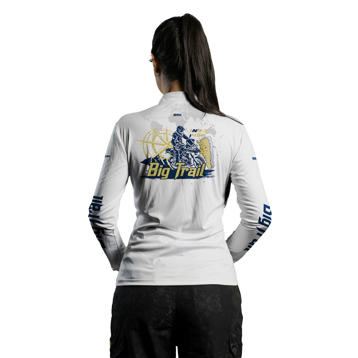 Camisa de Motociclismo Feminina Brk Big Trail Expedição Argentina com Proteção UV50+