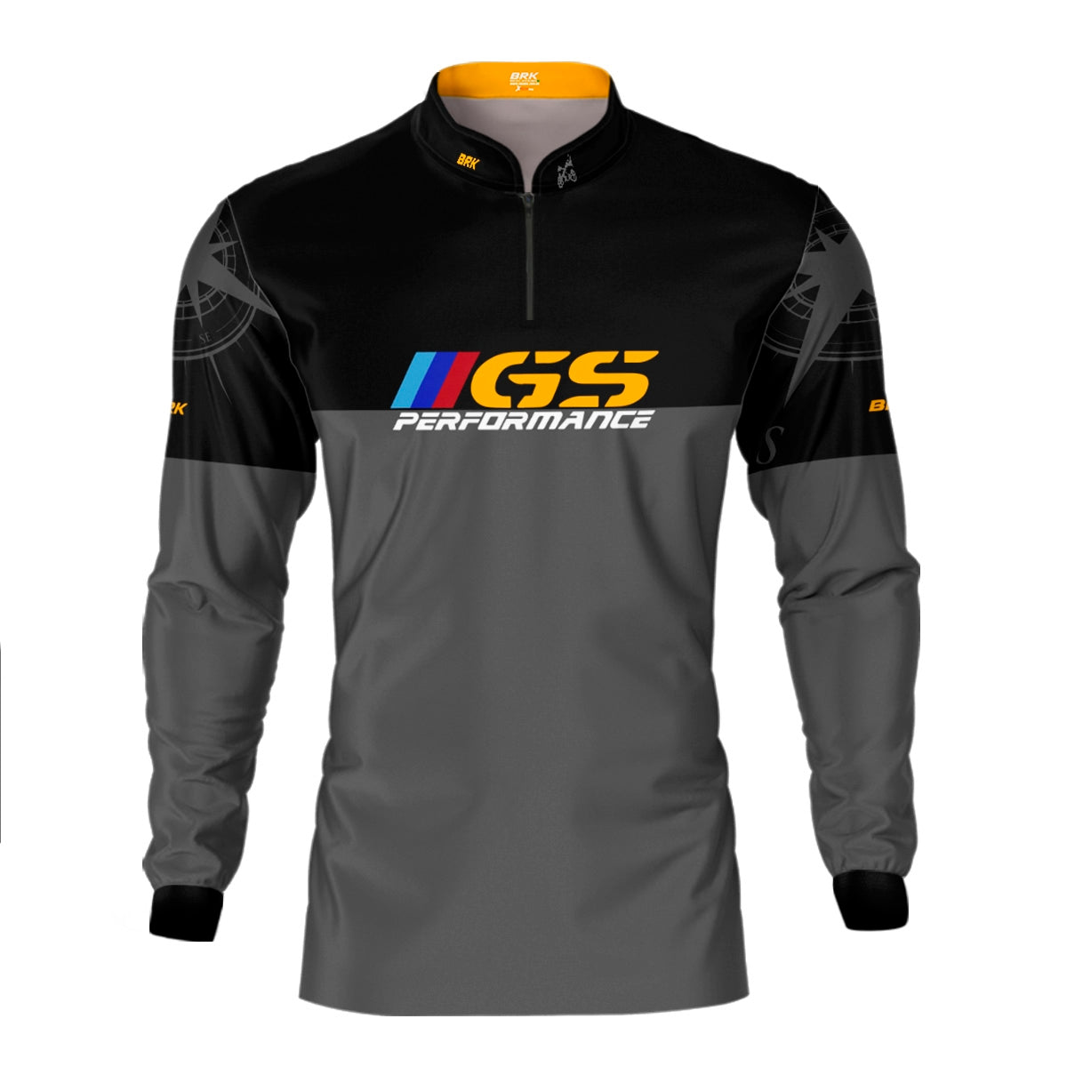Kit Casal Camisas UV50 GS BMW Performance Cinza e Preto com Proteção UV50