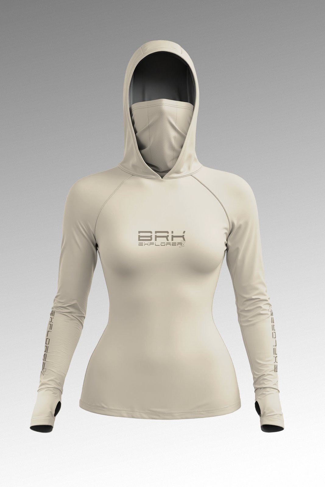 Camisa FusionX Feminina Explorerx Creme Básica Off White com Proteção UV50+