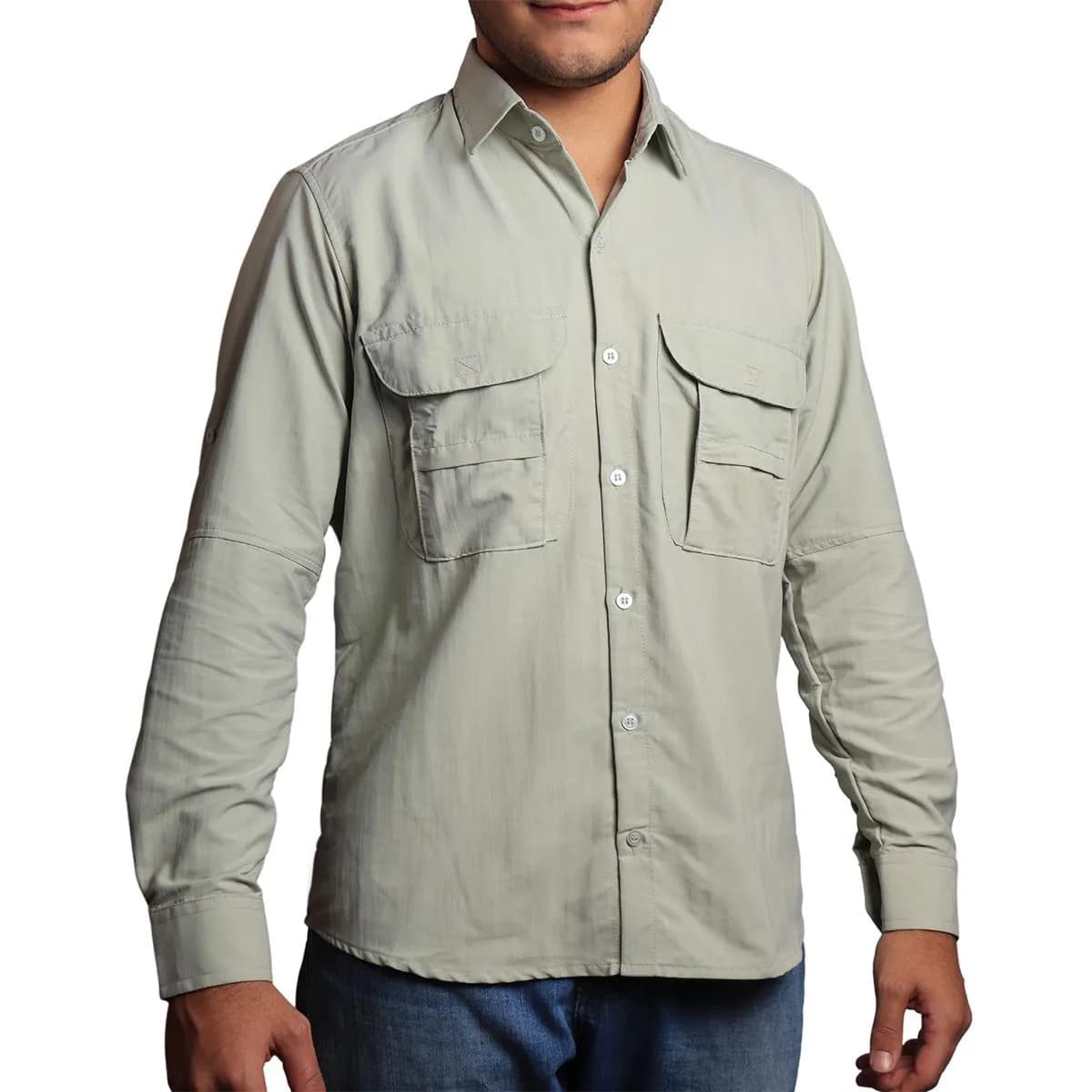 Camisa de Botão Brk Areia com Proteção UV50+