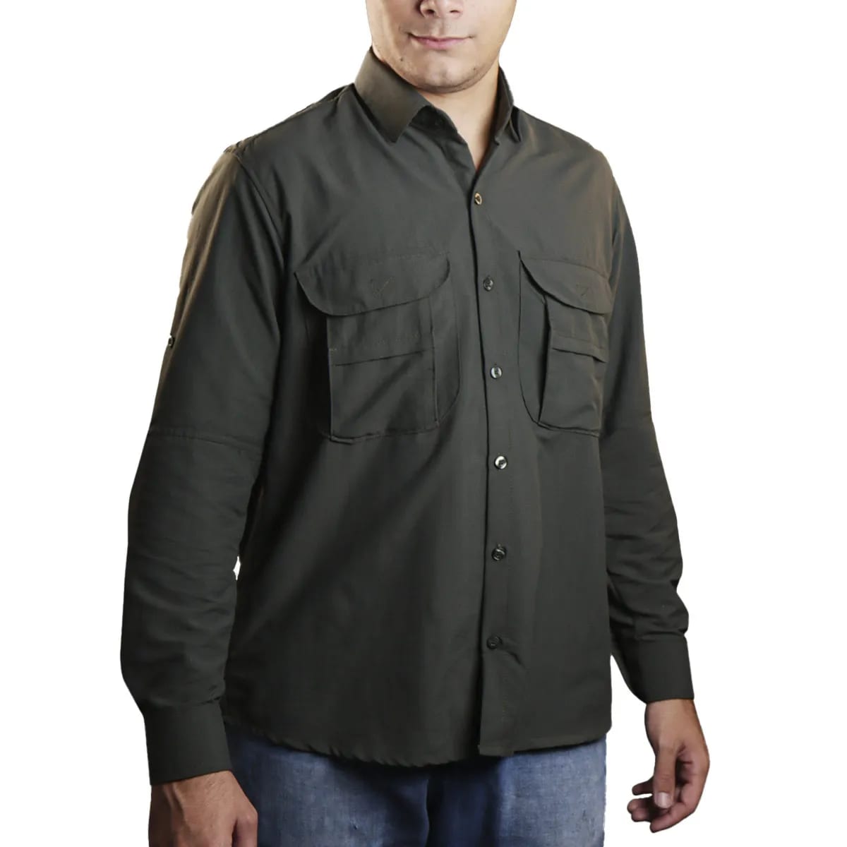 Camisa de Botão Brk Chumbo com Proteção UV50+