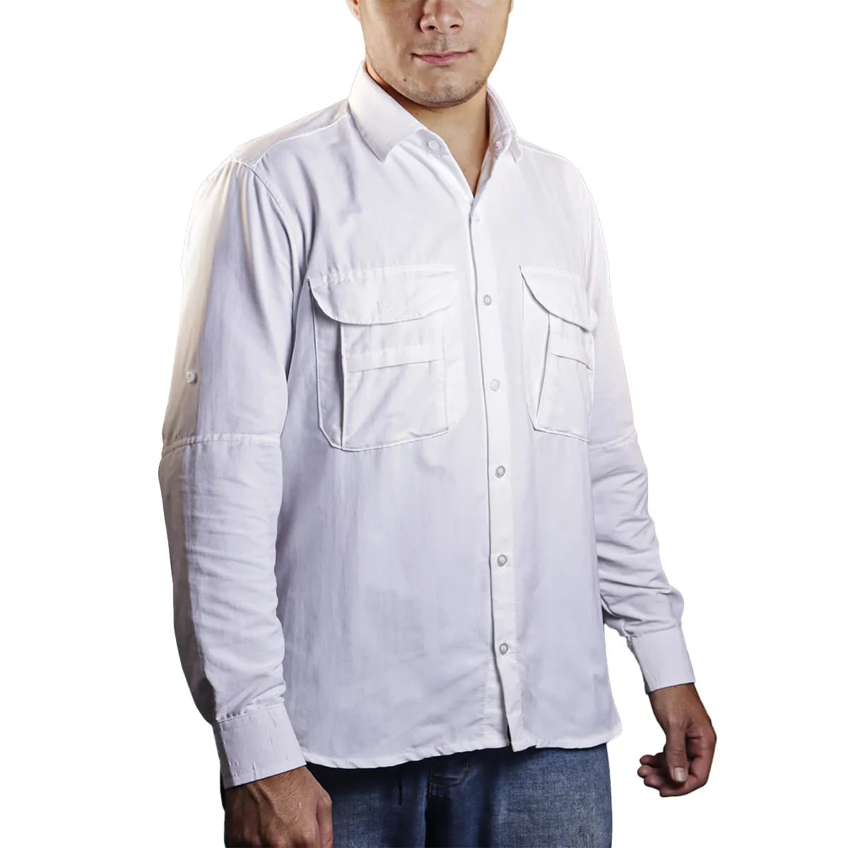 Camisa de Botão Brk Branca com Proteção UV50+
