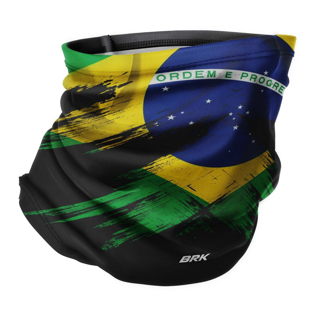 Bandana para Pescoço Brk Multifuncional Bandeira do Brasil 2 com Proteção UV50+