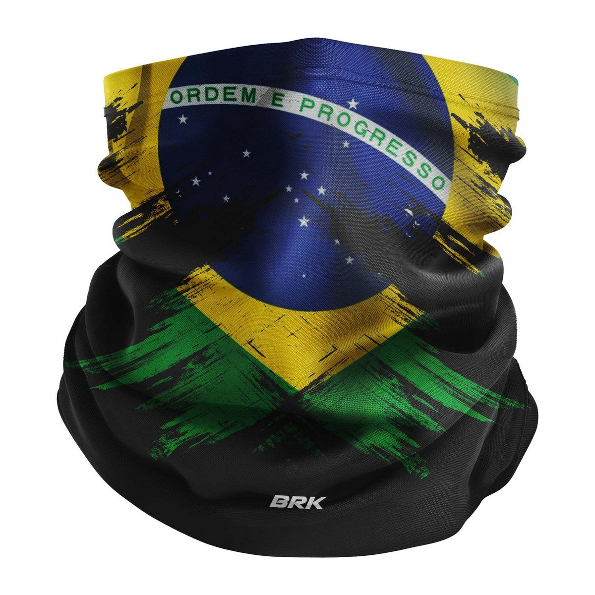 Bandana para Pescoço Brk Multifuncional Bandeira do Brasil 2 com Proteção UV50+