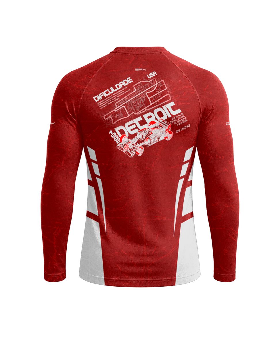 Camisa Segunda Pele Brk Fórmula 1 Vermelha com UV50+