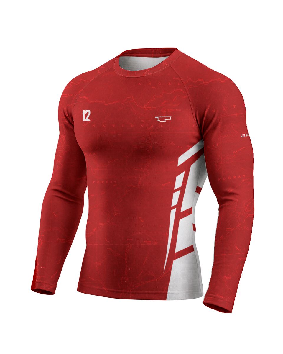 Camisa Segunda Pele Brk Fórmula 1 Vermelha com UV50+