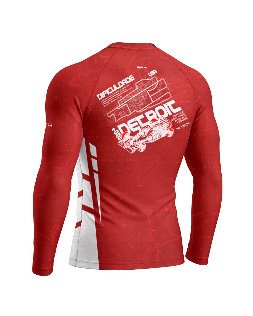 Camisa Segunda Pele Brk Fórmula 1 Vermelha com UV50+