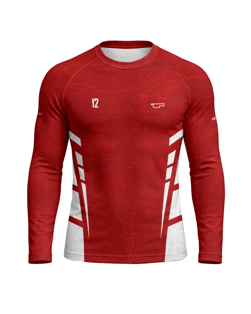 Camisa Segunda Pele Brk Fórmula 1 Vermelha com UV50+