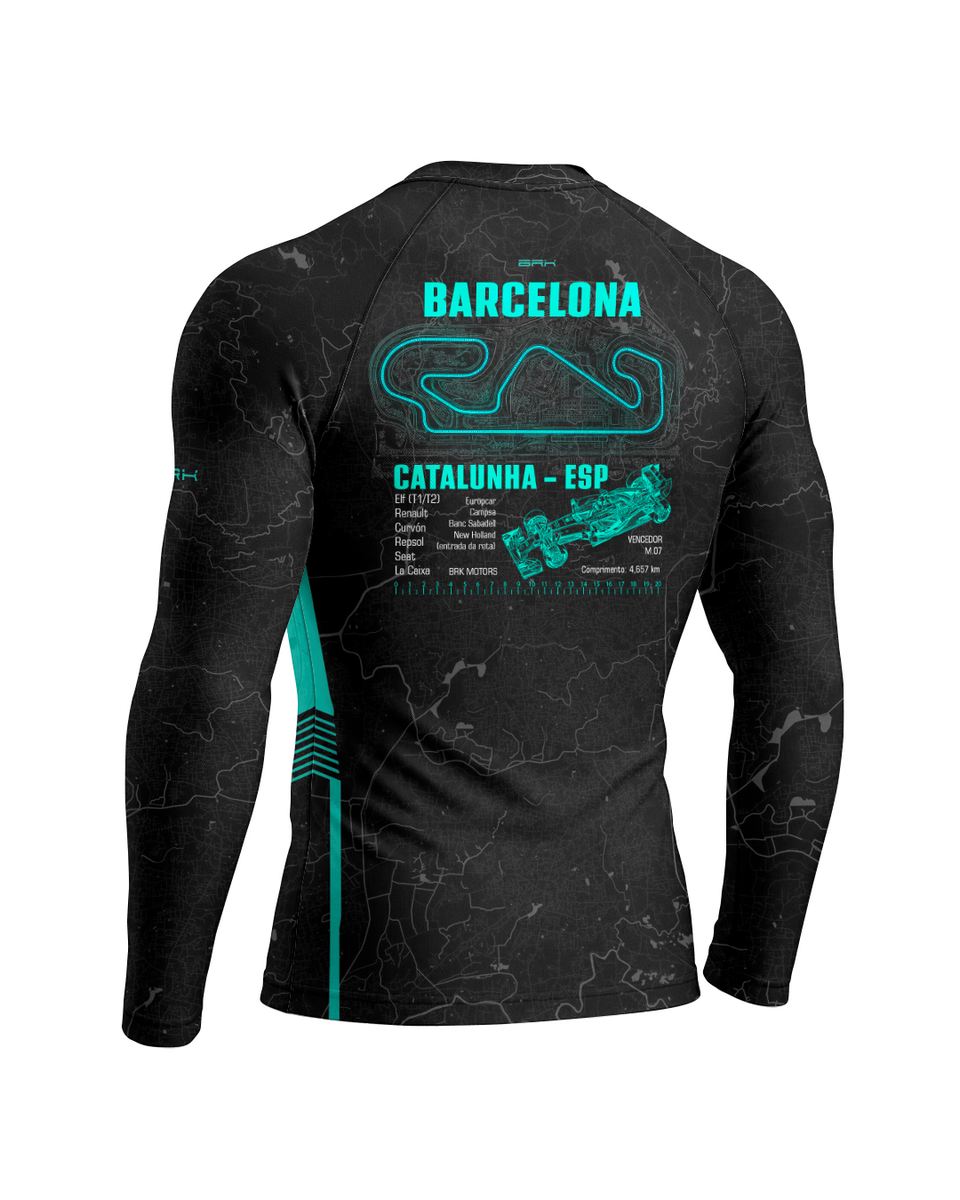 Camisa Segunda Pele Brk Fórmula 1 Barcelona com UV50+