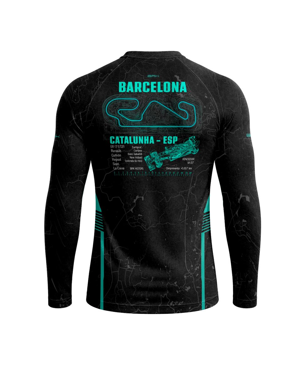 Camisa Segunda Pele Brk Fórmula 1 Barcelona com UV50+