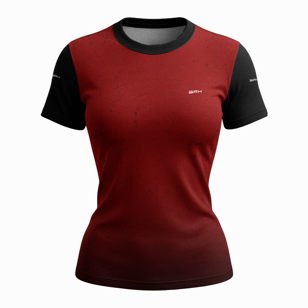Camisa Feminina Fórmula 1 Brk 2002 Vermelho e Preto com Proteção UV50
