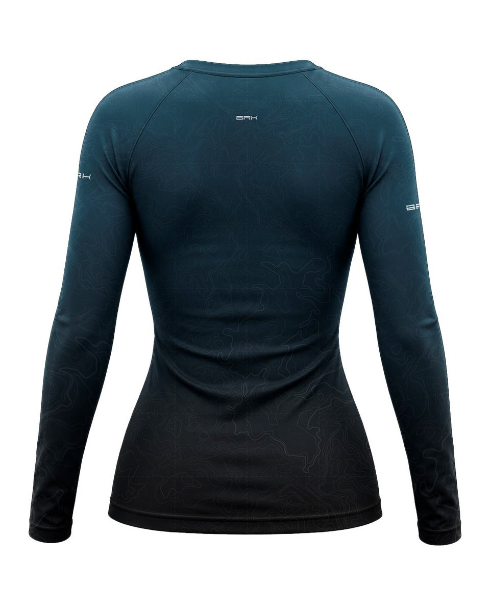 Camisa Segunda Pele Feminina Custom Meteor Azul Clean com UV50+