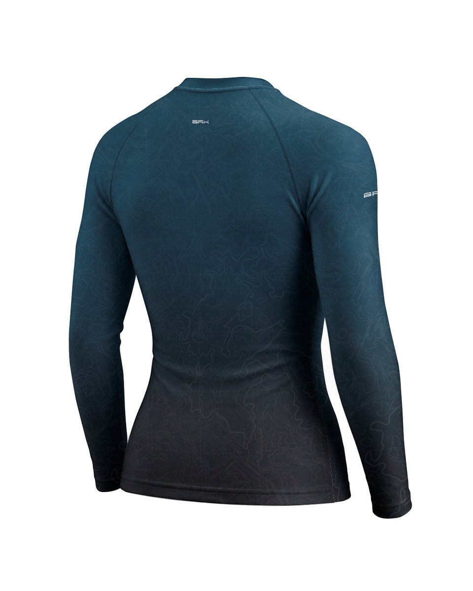 Camisa Segunda Pele Feminina Custom Meteor Azul Clean com UV50+